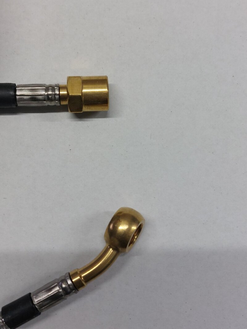 remleiding 370mm M10x1 binnendraad/banjo-oog gebogen