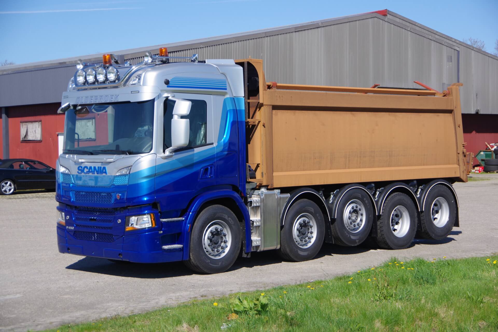 Ombouw Scania Lijn 6 Hefbare Bougie 8x4 Naar 10x4 Quadro Met 90 Tons Gestuurde Tussen As 46 6401