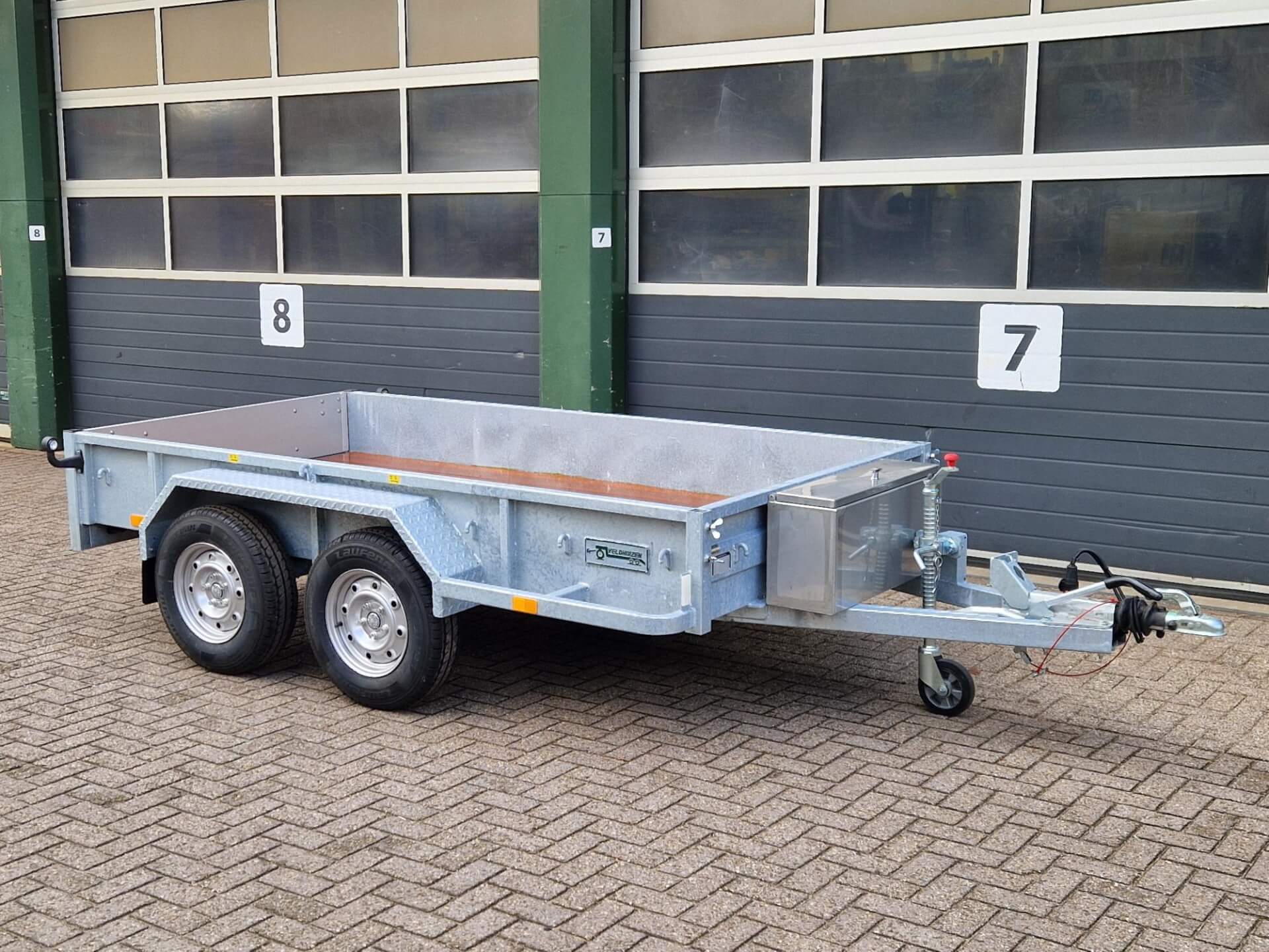 Tandem dieplader 3x1,57m met RVS kist rv