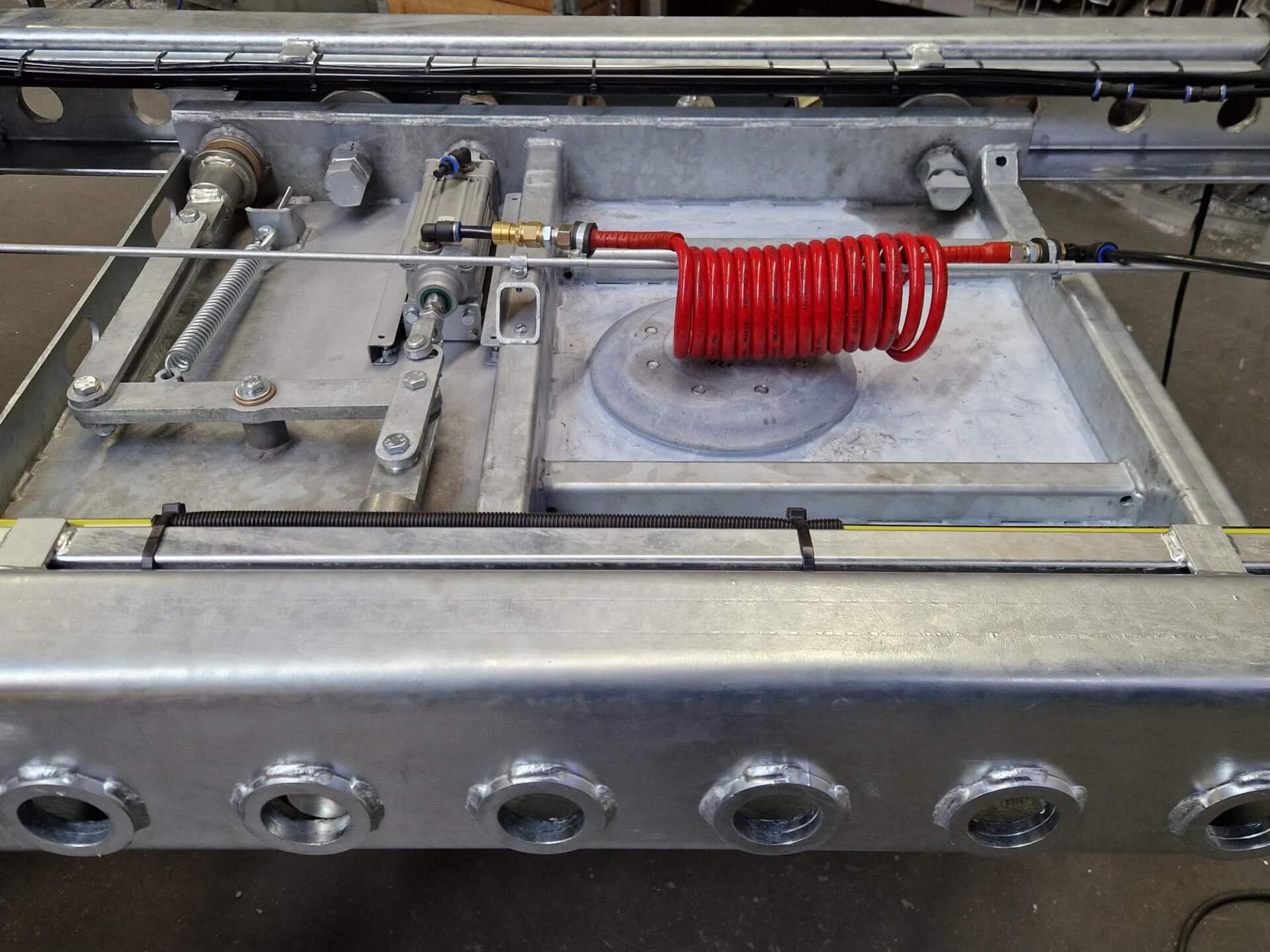 Uitrolbare kingpen met blokker stand 2