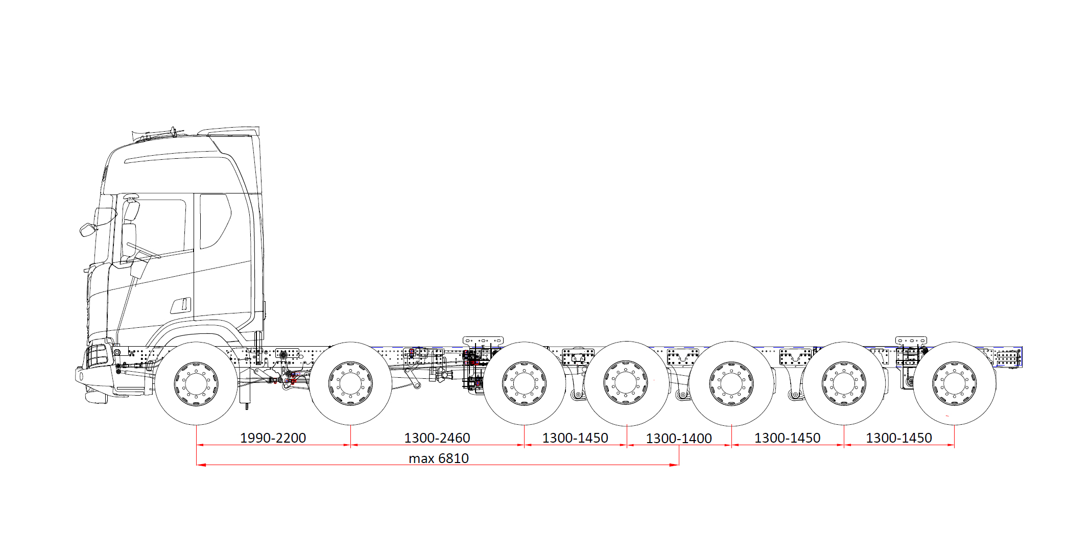 Wielbasis SCANIA 14x4