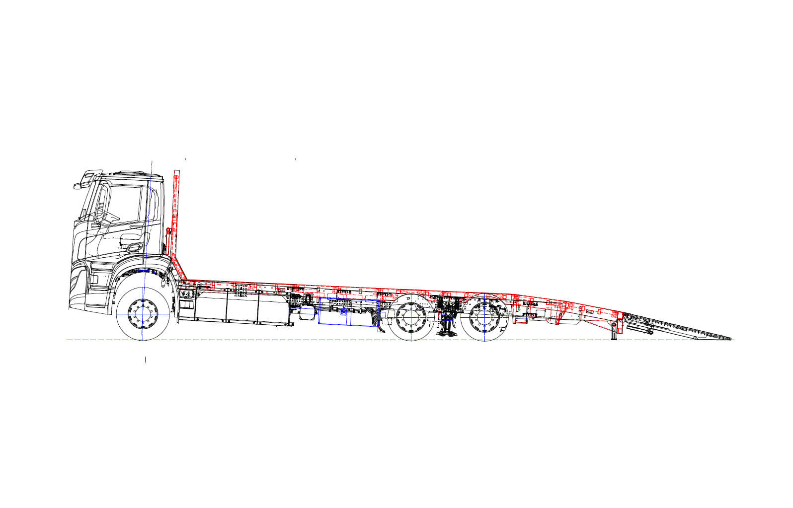 Zijaanzicht (laadpositie) Oprij S-e-Way 27-85 gw