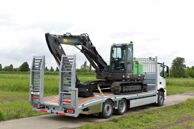.e-AROCS oprijwagen met LIMACH ra