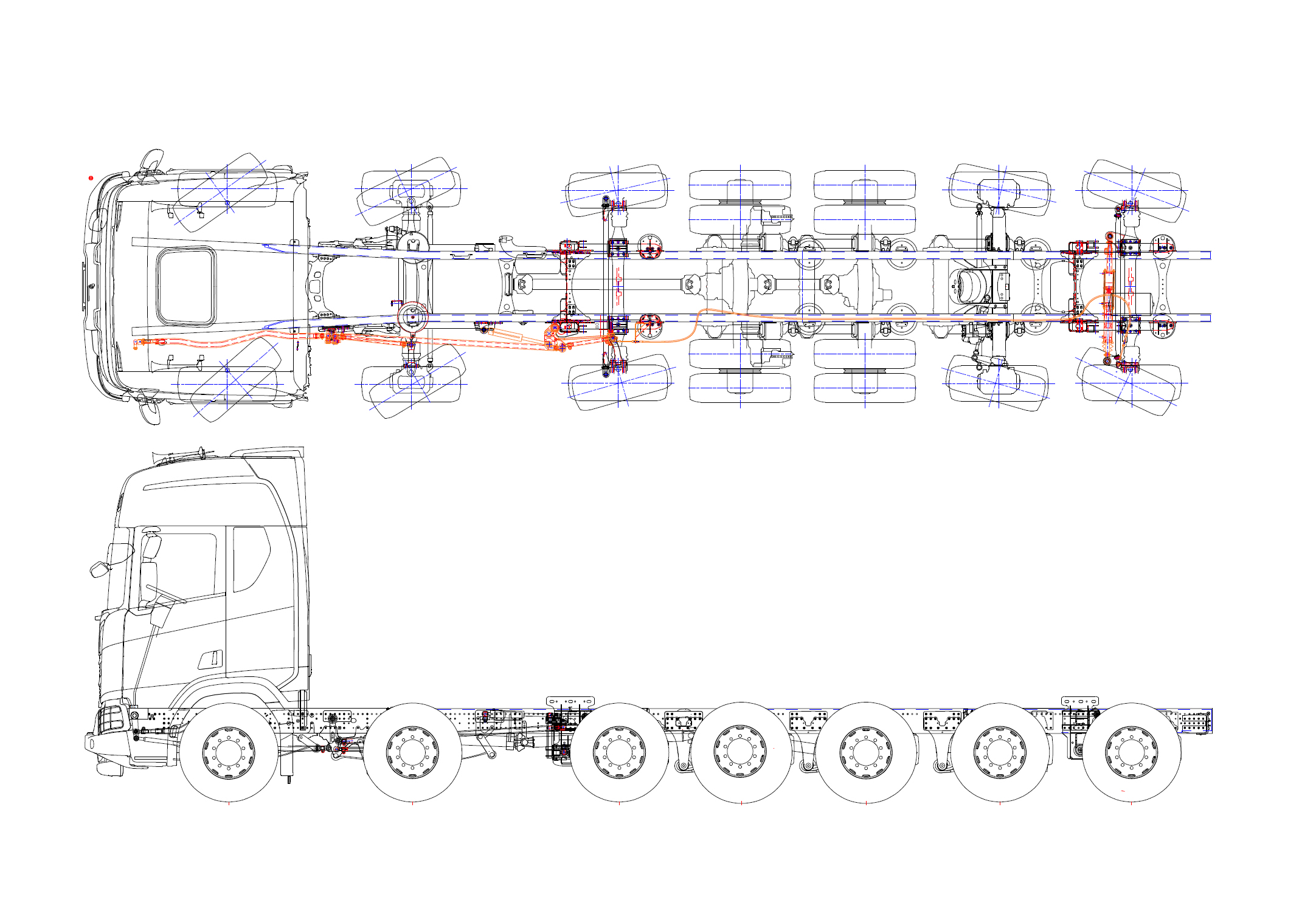 tekening SCANIA 14x4